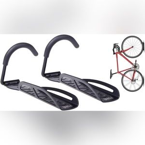 2 Wall hanging bike hooks